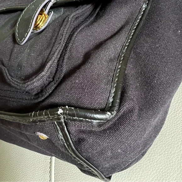 Vintage JUICY COUTURE 3 way Hand Shoulder Bag Canvas Black Messenger Crossbody